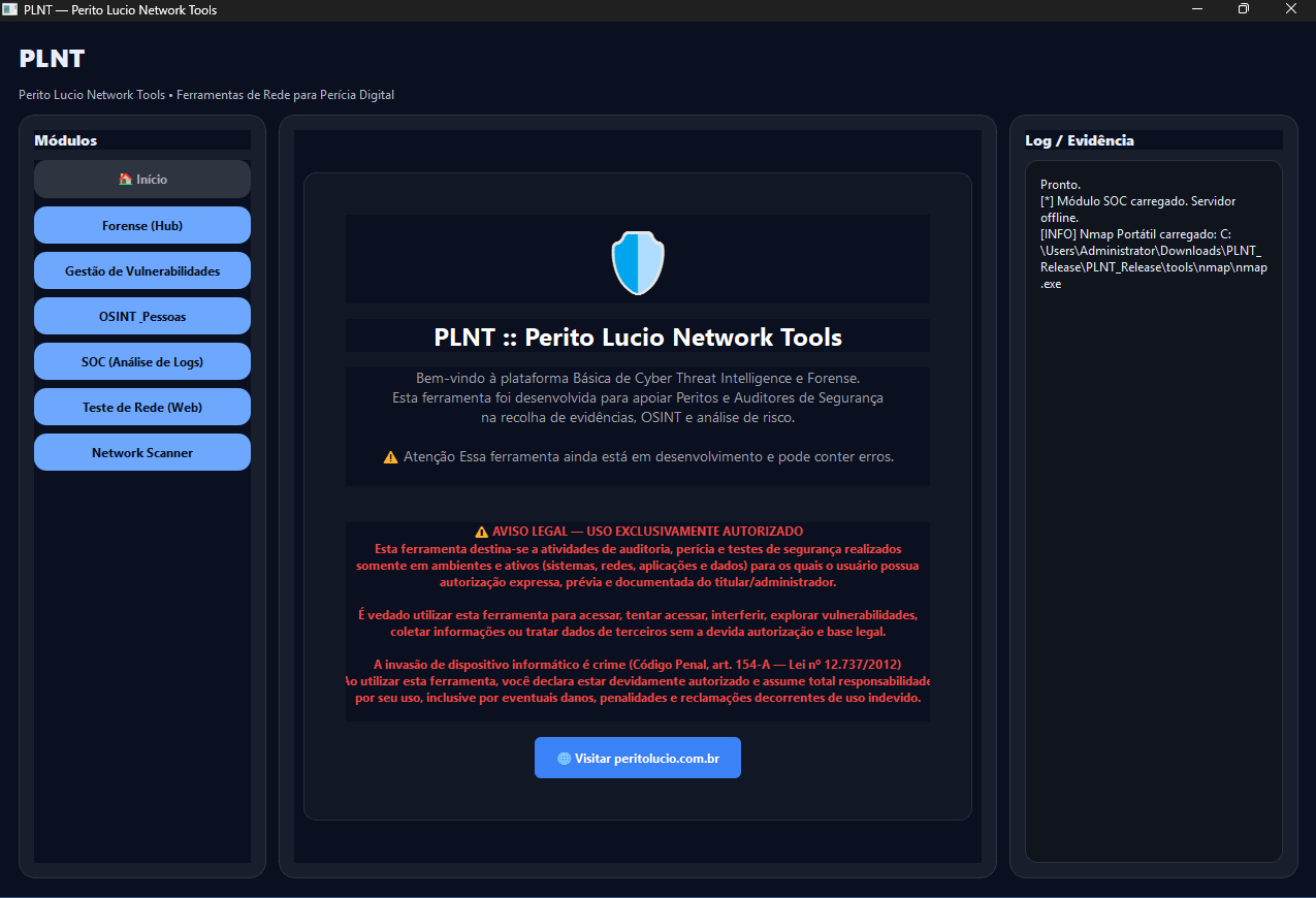PLNT (Perito Lucio Network Tools): O Toolkit de Perícia Digital e Cyber Intel que desenvolvi para meu uso pessoal