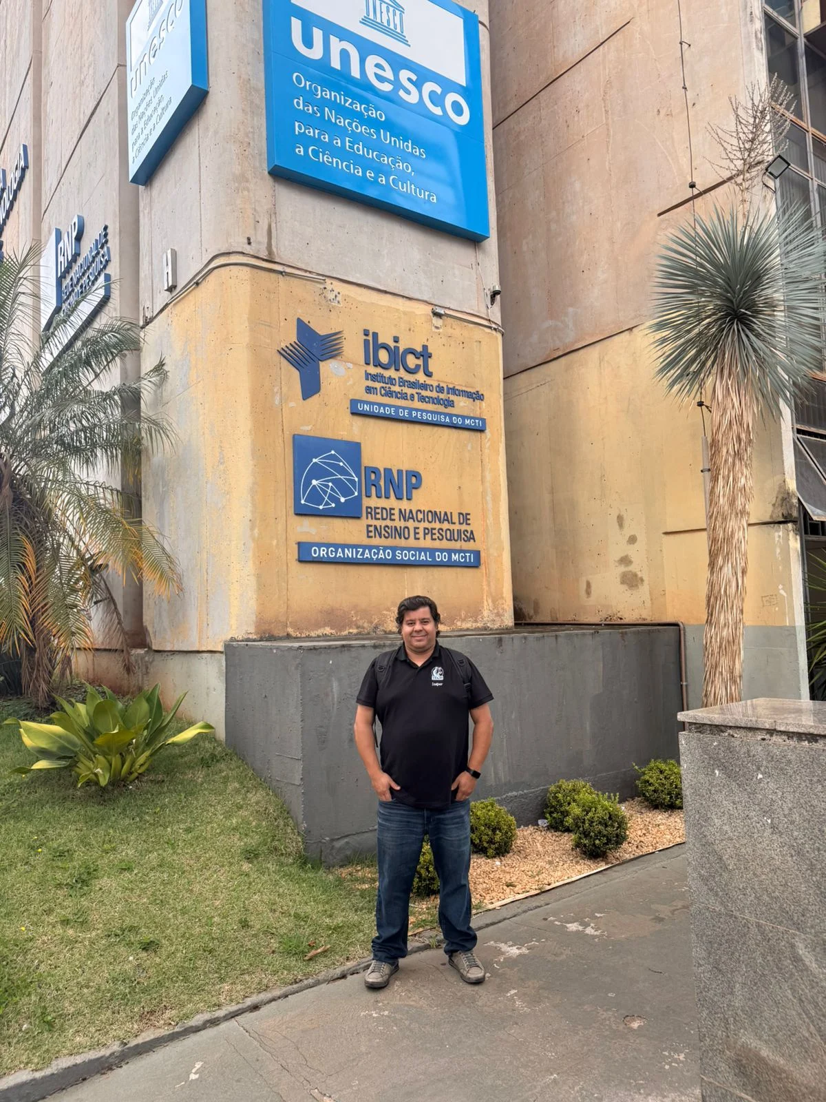 Leandro Lucio em visita à RNP em Brasília