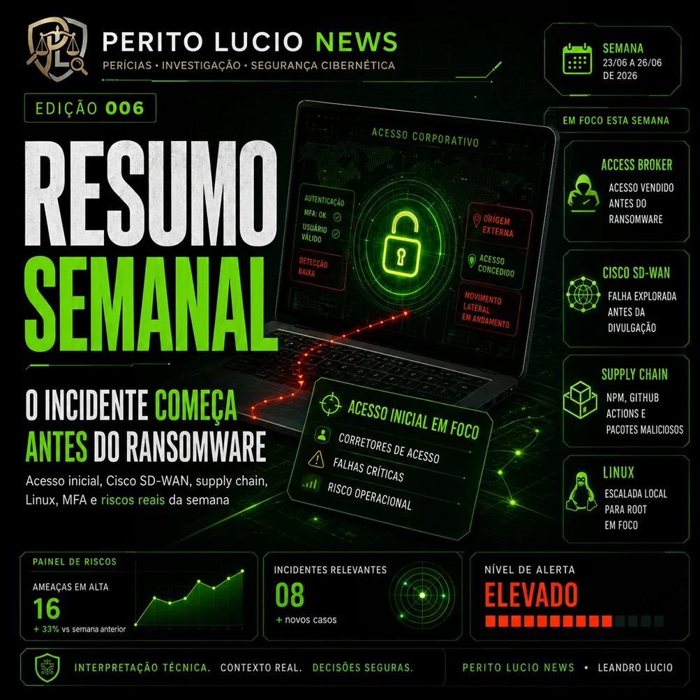 Capa do Resumo Semanal de Cibersegurança edição 006