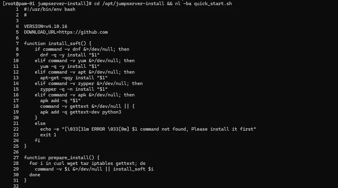 Revisão local do bootstrap do JumpServer